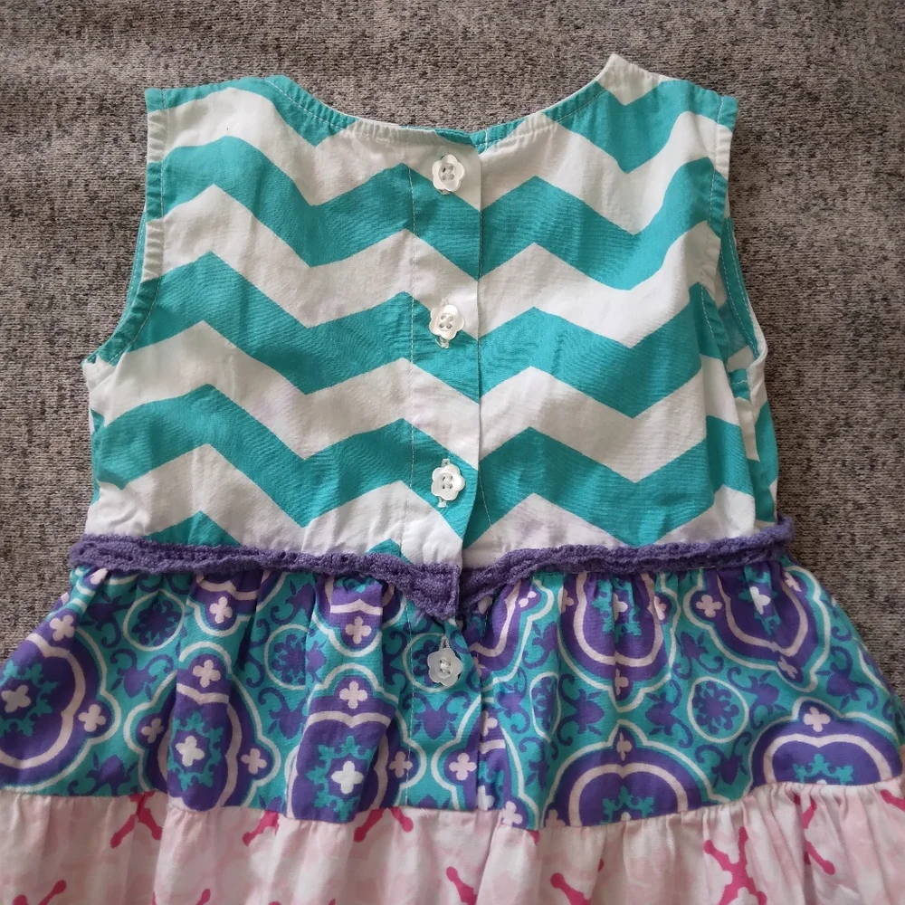 Ruffle Butts Girls Size 3T Tiered Floral Print Dress